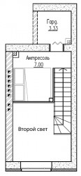 Двухкомнатная квартира (Евро) 30.9 м²